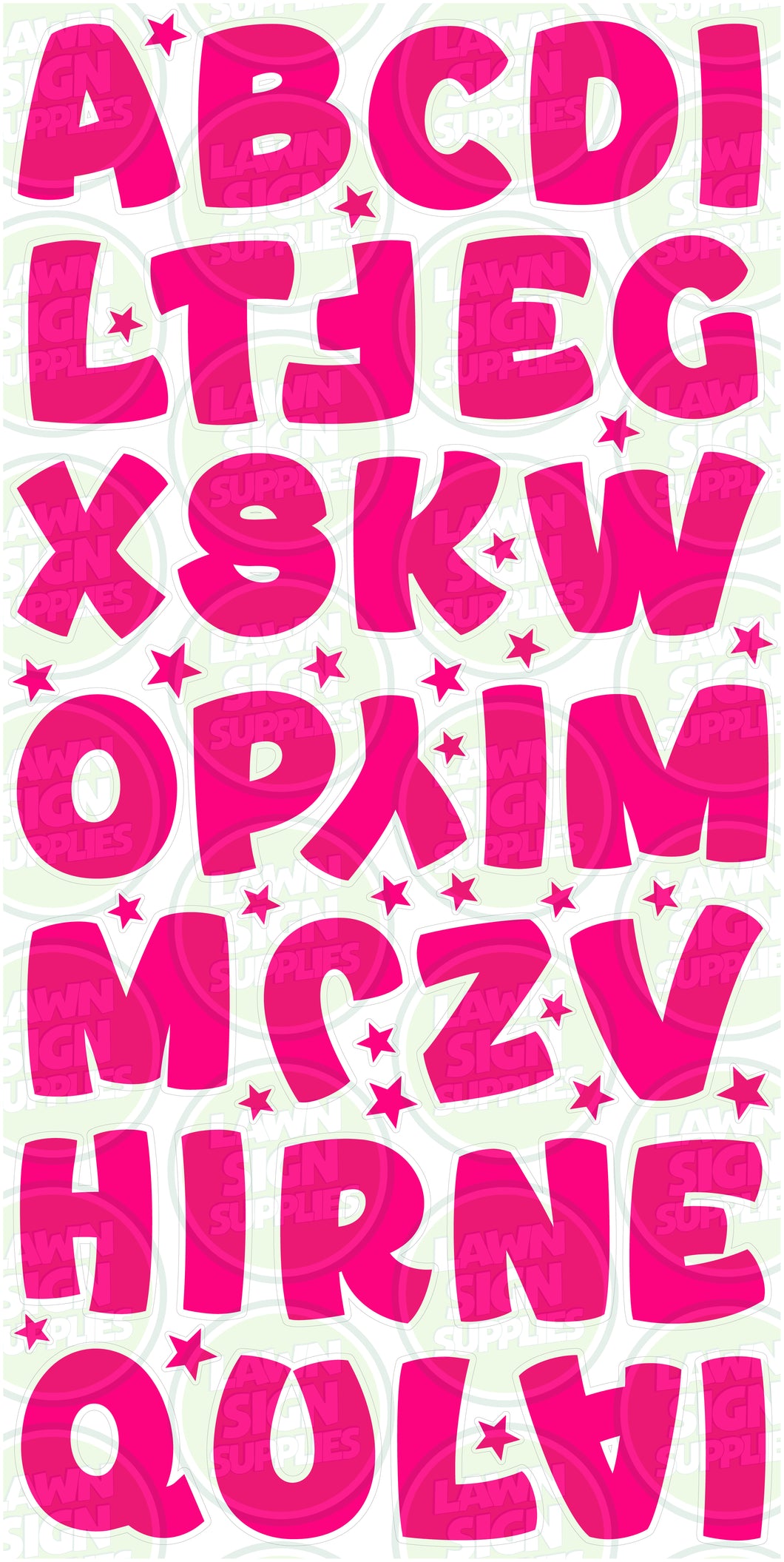 ITTY BITTY COMIC LETTERS (30CM) - MAGENTA