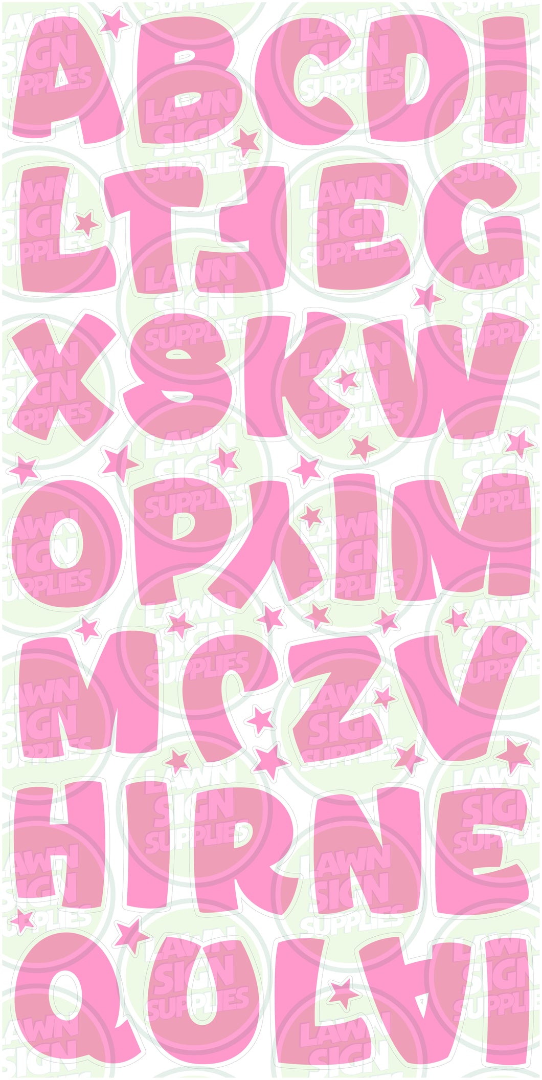 ITTY BITTY COMIC LETTERS (30CM) - PINK