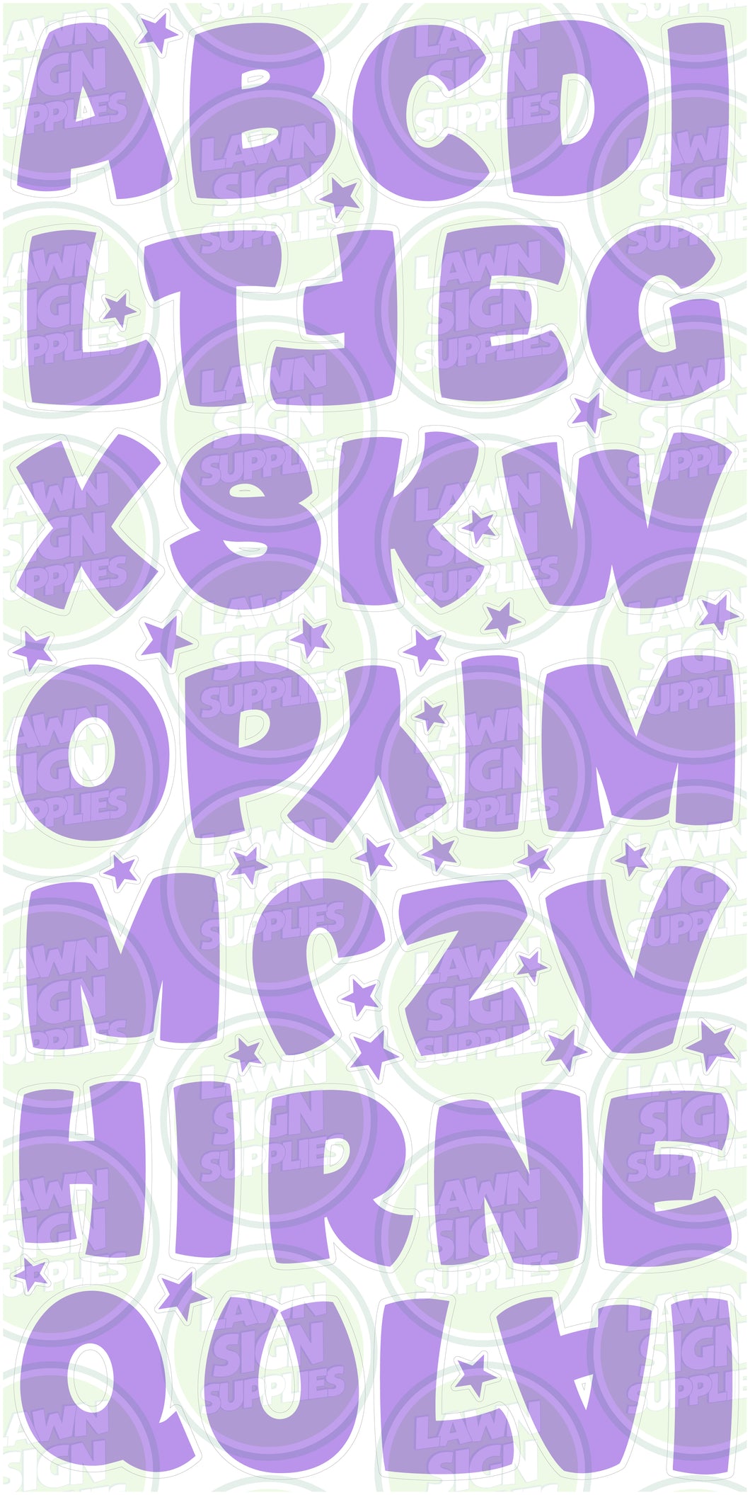 ITTY BITTY COMIC LETTERS (30CM) - VIOLET