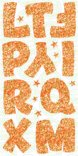 Load image into Gallery viewer, COMIC LETTERS  (60CM) - ORANGE GLITTER
