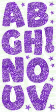 Load image into Gallery viewer, COMIC LETTERS  (60CM) - PURPLE GLITTER
