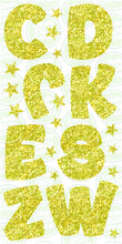 Load image into Gallery viewer, COMIC LETTERS  (60CM) - YELLOW GLITTER
