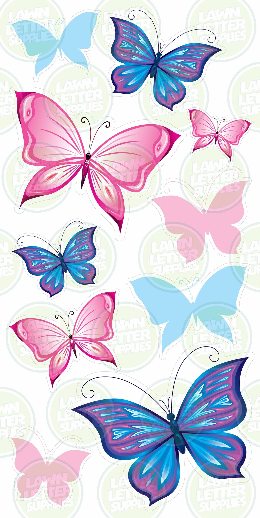 PINK & BLUE BUTTERFLIES