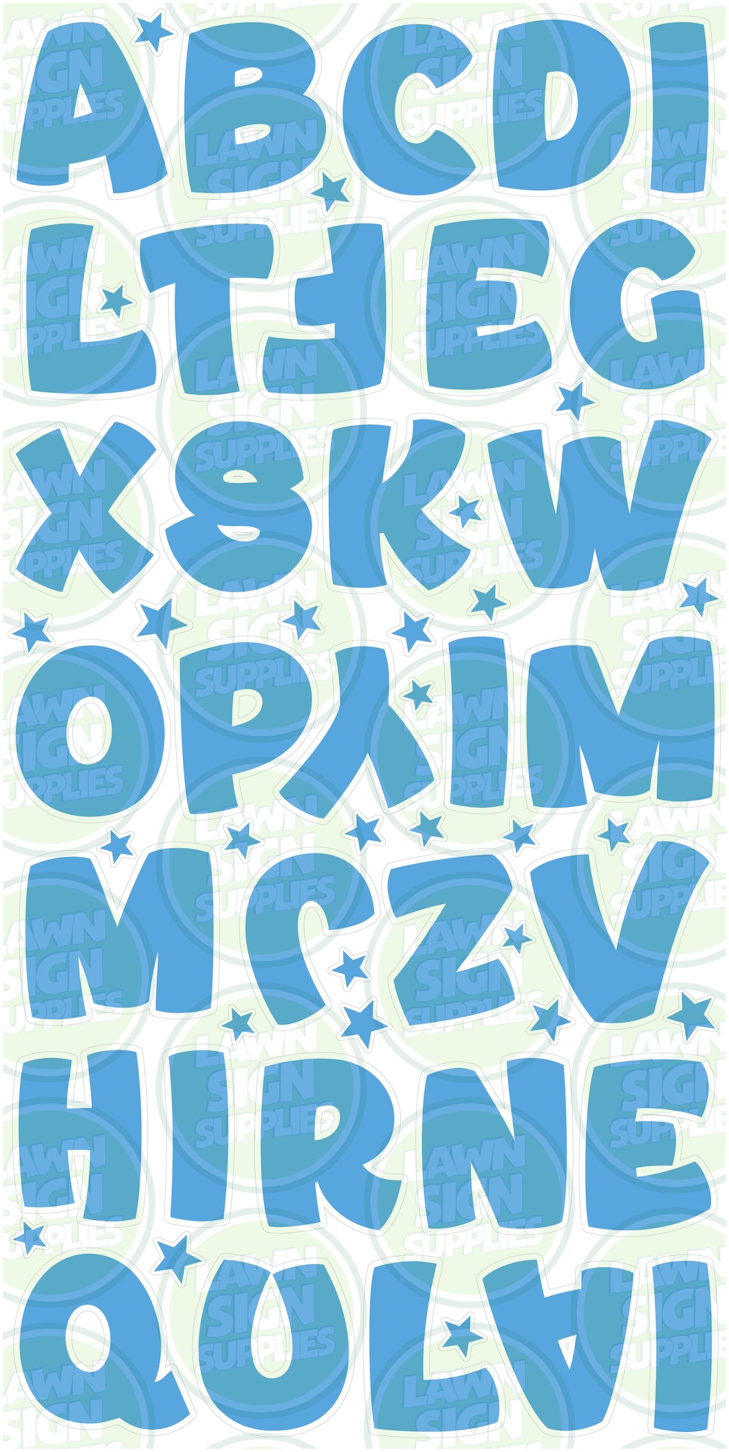 ITTY BITTY COMIC LETTERS  (30CM) - DENIM