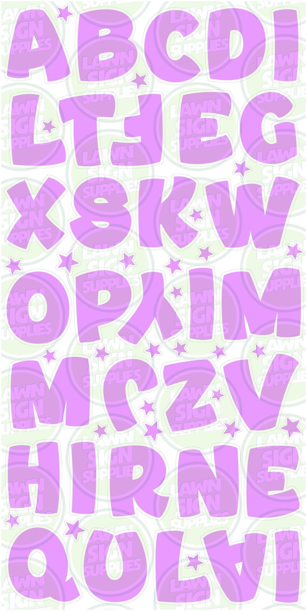 ITTY BITTY COMIC LETTERS (30CM) - LAVENDER