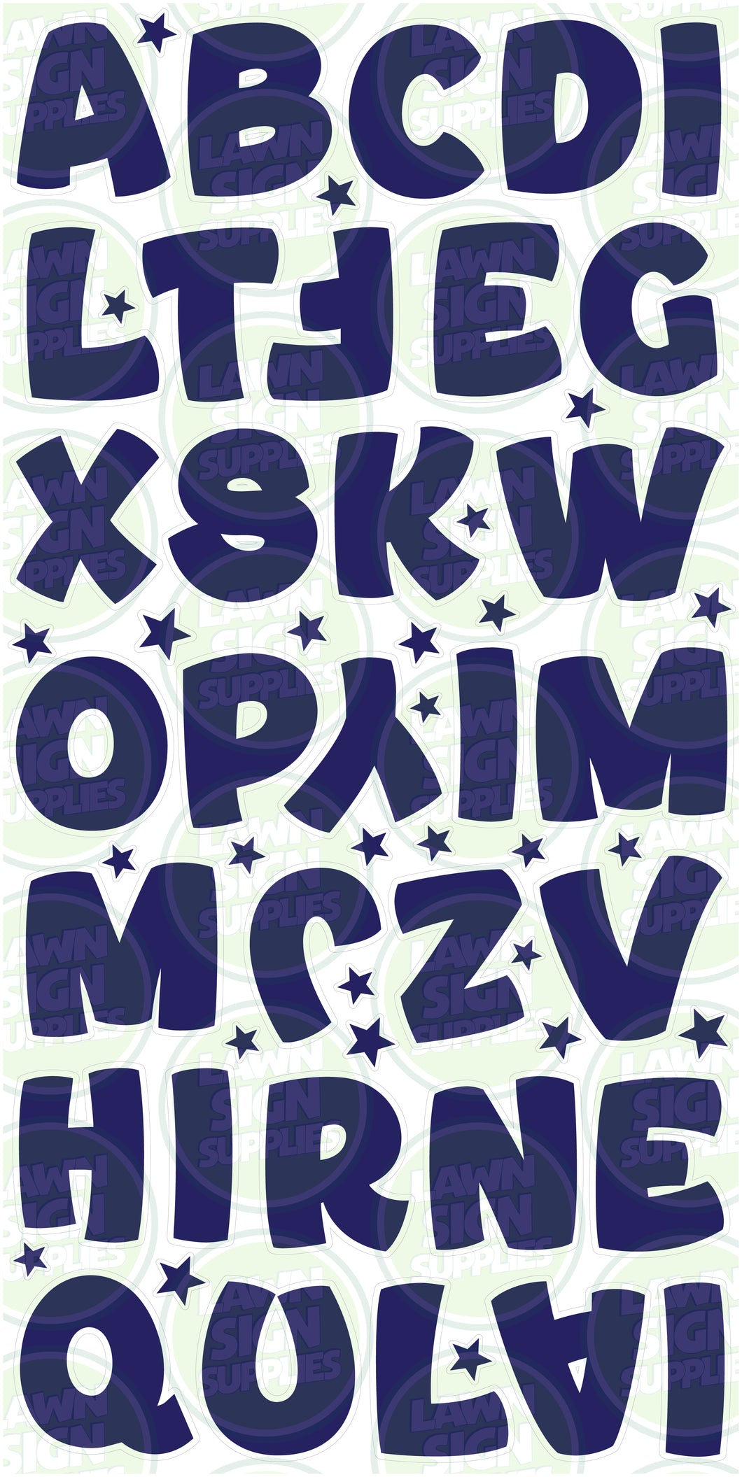 ITTY BITTY COMIC LETTERS (30CM) - MIDNIGHT
