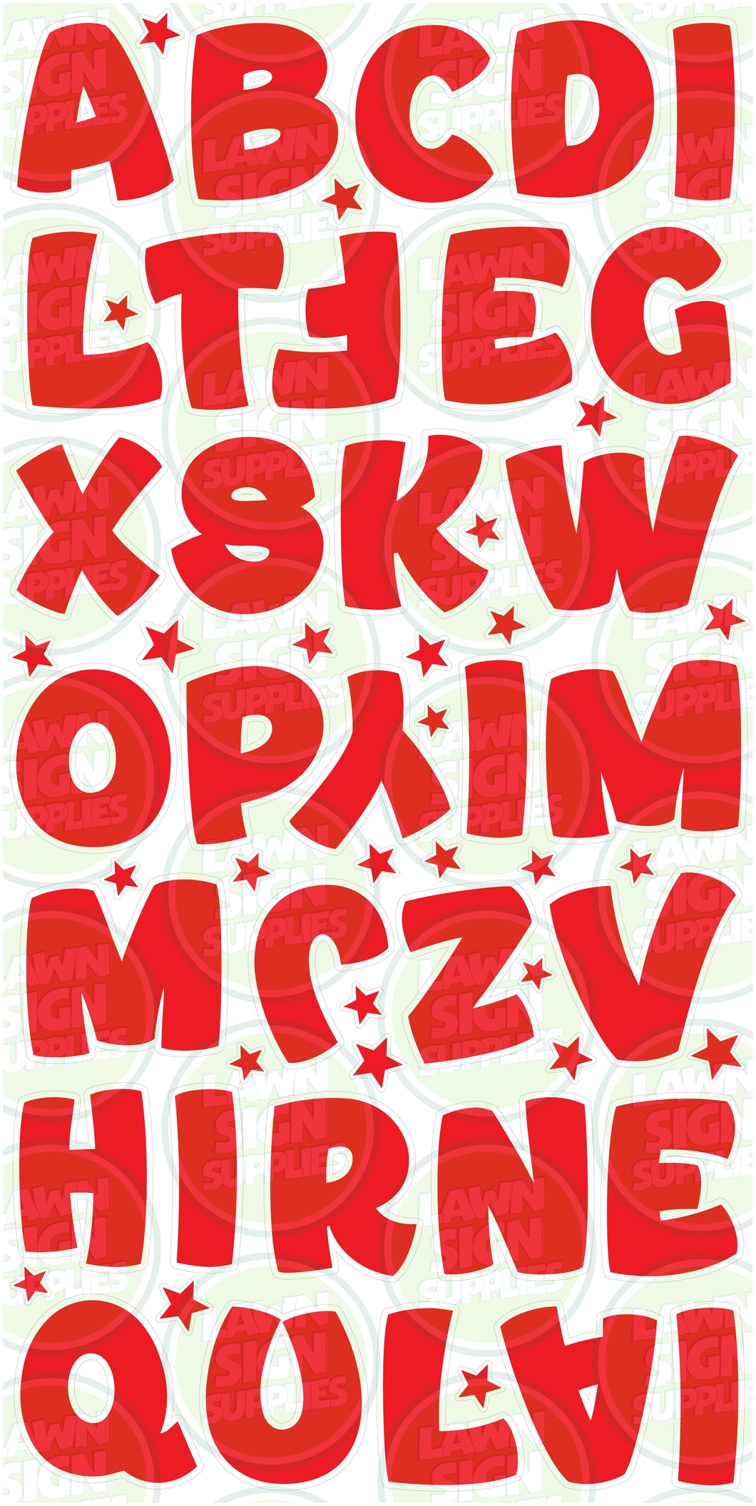 ITTY BITTY COMIC LETTERS (30CM) - RED