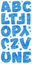 Load image into Gallery viewer, MIDI COMIC LETTERS  (45CM) - BLUE GLITTER
