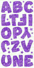 Load image into Gallery viewer, MIDI COMIC LETTERS  (45CM) - PURPLE GLITTER
