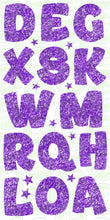 Load image into Gallery viewer, MIDI COMIC LETTERS  (45CM) - PURPLE GLITTER
