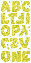 Load image into Gallery viewer, MIDI COMIC LETTERS  (45CM) - YELLOW GLITTER
