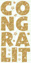 Load image into Gallery viewer, CONGRATULATIONS (60CM) -  GOLD GLITTER SPARKLE
