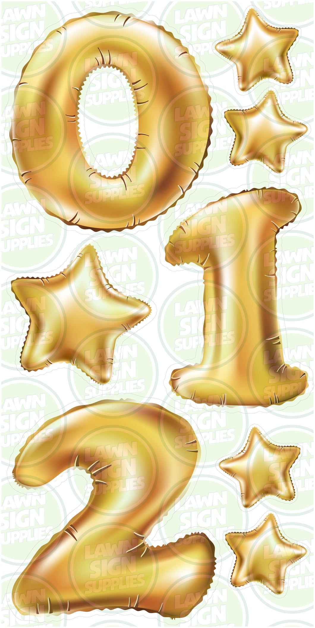 NUMBERS - GOLD FOIL BALLOONS (JUMBO)