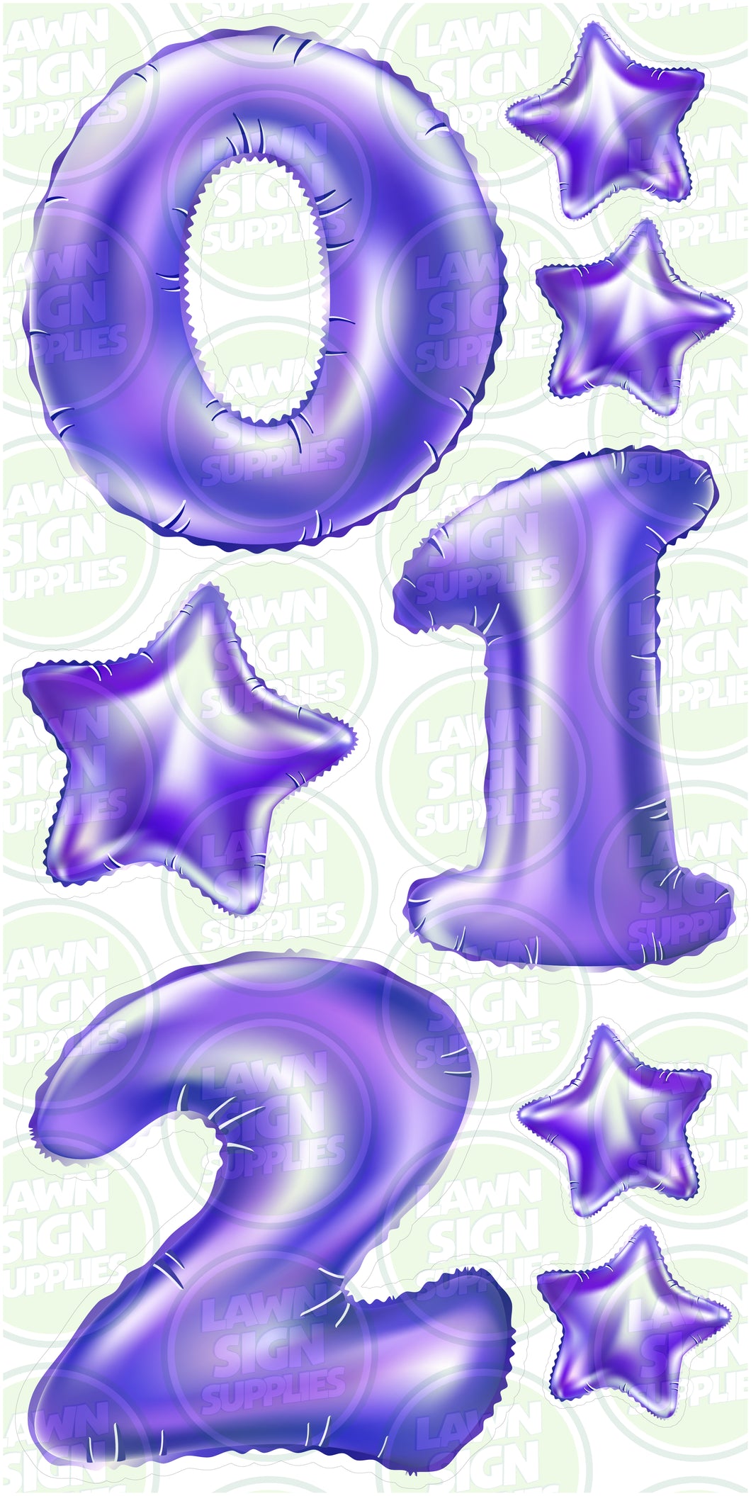 NUMBERS - PURPLE FOIL BALLOONS (JUMBO)