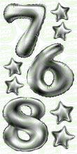 Load image into Gallery viewer, NUMBERS - SILVER FOIL BALLOONS (JUMBO)

