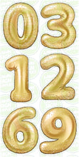 Load image into Gallery viewer, NUMBERS - GOLD FOIL SPARKLE BALLOONS (75CM)
