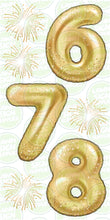 Load image into Gallery viewer, NUMBERS - GOLD FOIL SPARKLE BALLOONS (90CM)
