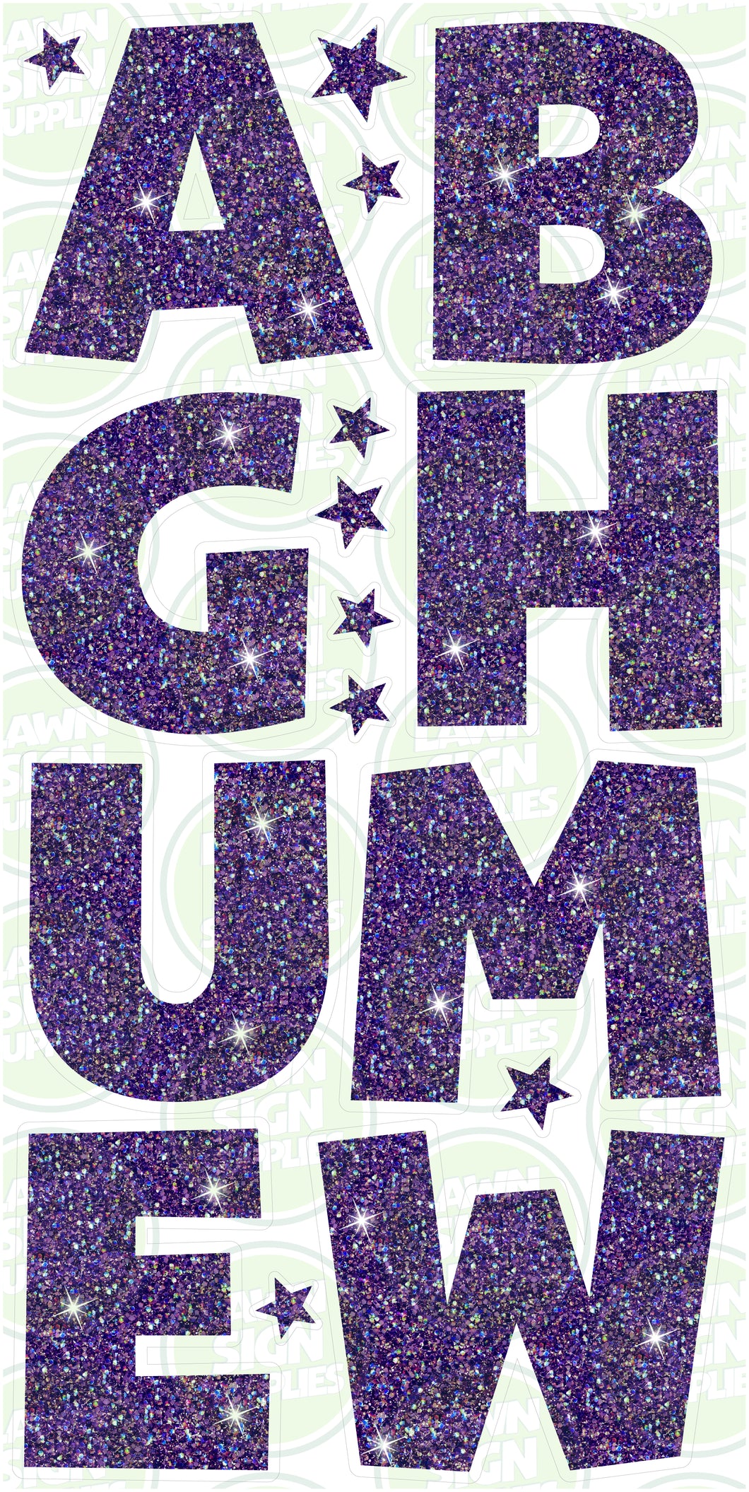 ALPHABET LETTERS (60CM) - GRAPE SPARKLE