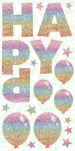 Load image into Gallery viewer, HAPPY BIRTHDAY LETTER SET (60CM) - RAINBOW SPARKLE
