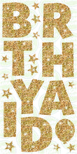 Load image into Gallery viewer, HAPPY BIRTHDAY LETTER SET (60CM) - GOLD GLITTER SPARKLE
