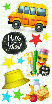 HELLO SCHOOL - YELLOW BUCKET HAT