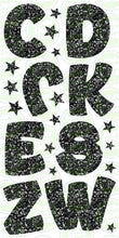 Load image into Gallery viewer, COMIC LETTERS  (60CM) - BLACK GLITTER

