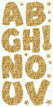 Load image into Gallery viewer, COMIC LETTERS  (60CM) - GOLD GLITTER
