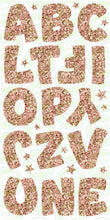 Load image into Gallery viewer, MIDI COMIC LETTERS  (45CM) - ROSE GOLD GLITTER
