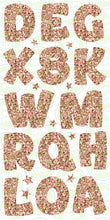 Load image into Gallery viewer, MIDI COMIC LETTERS  (45CM) - ROSE GOLD GLITTER
