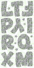 Load image into Gallery viewer, COMIC LETTERS  (60CM) - SILVER GLITTER
