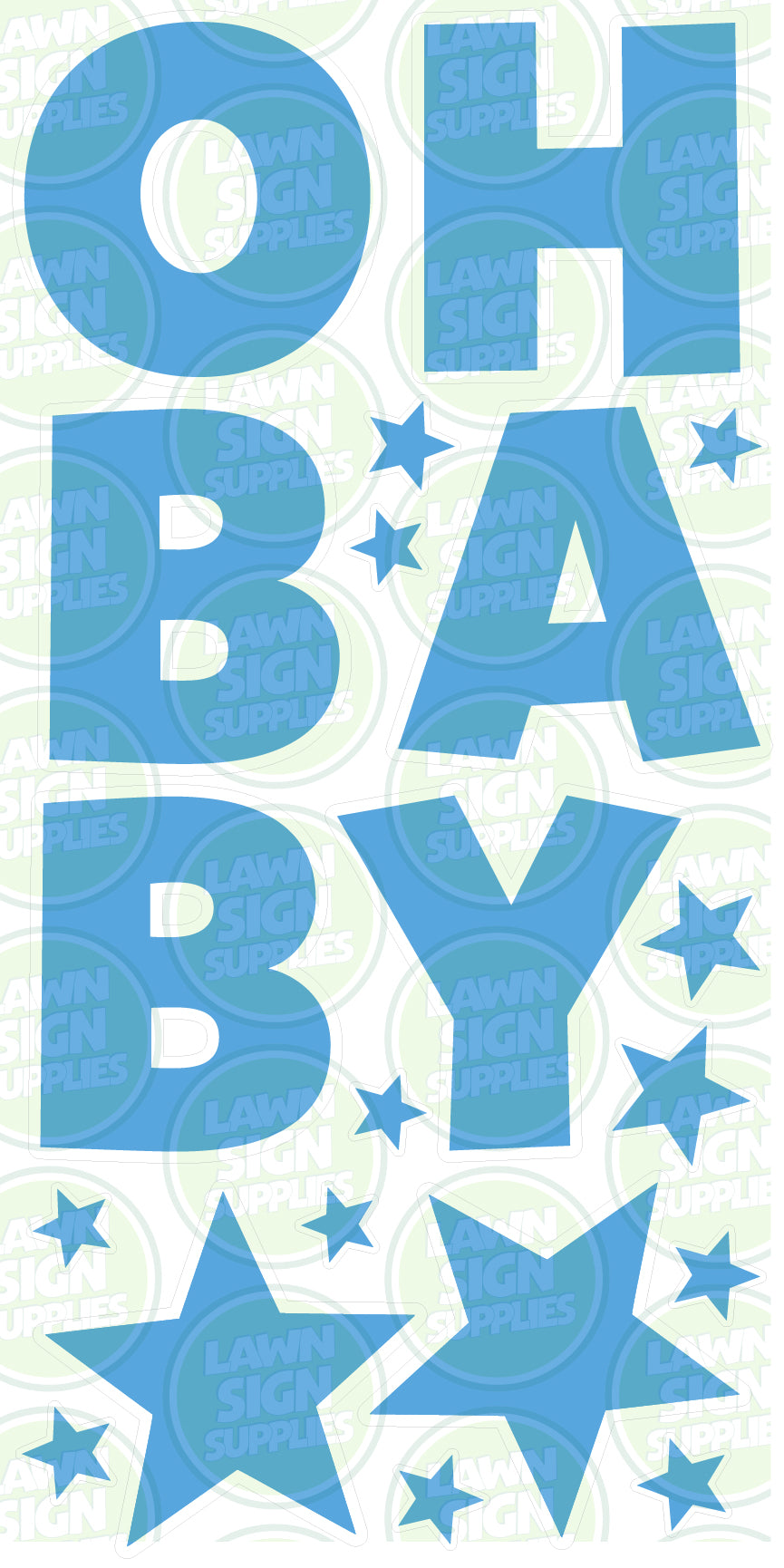 OH BABY LETTERS (60CM) - DENIM