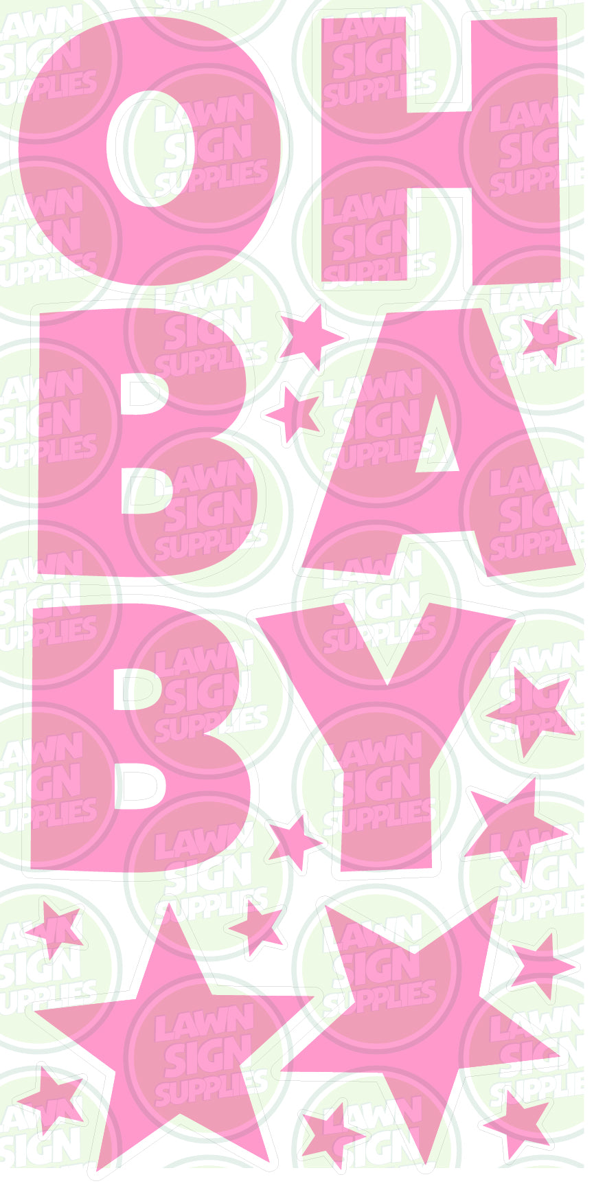 OH BABY LETTERS (60CM) - PINK