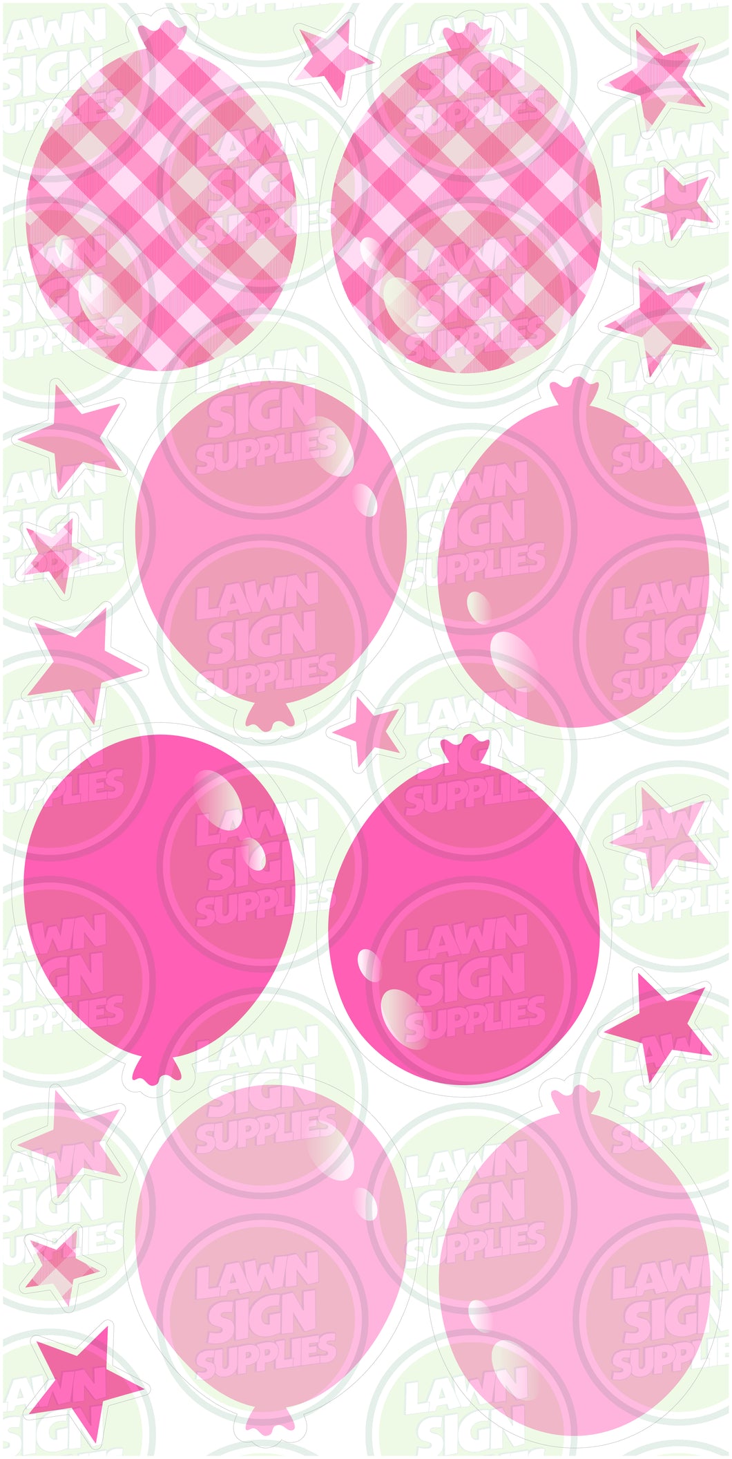 BALLOONS COMBO - PINK MIX & PINK GINGHAM