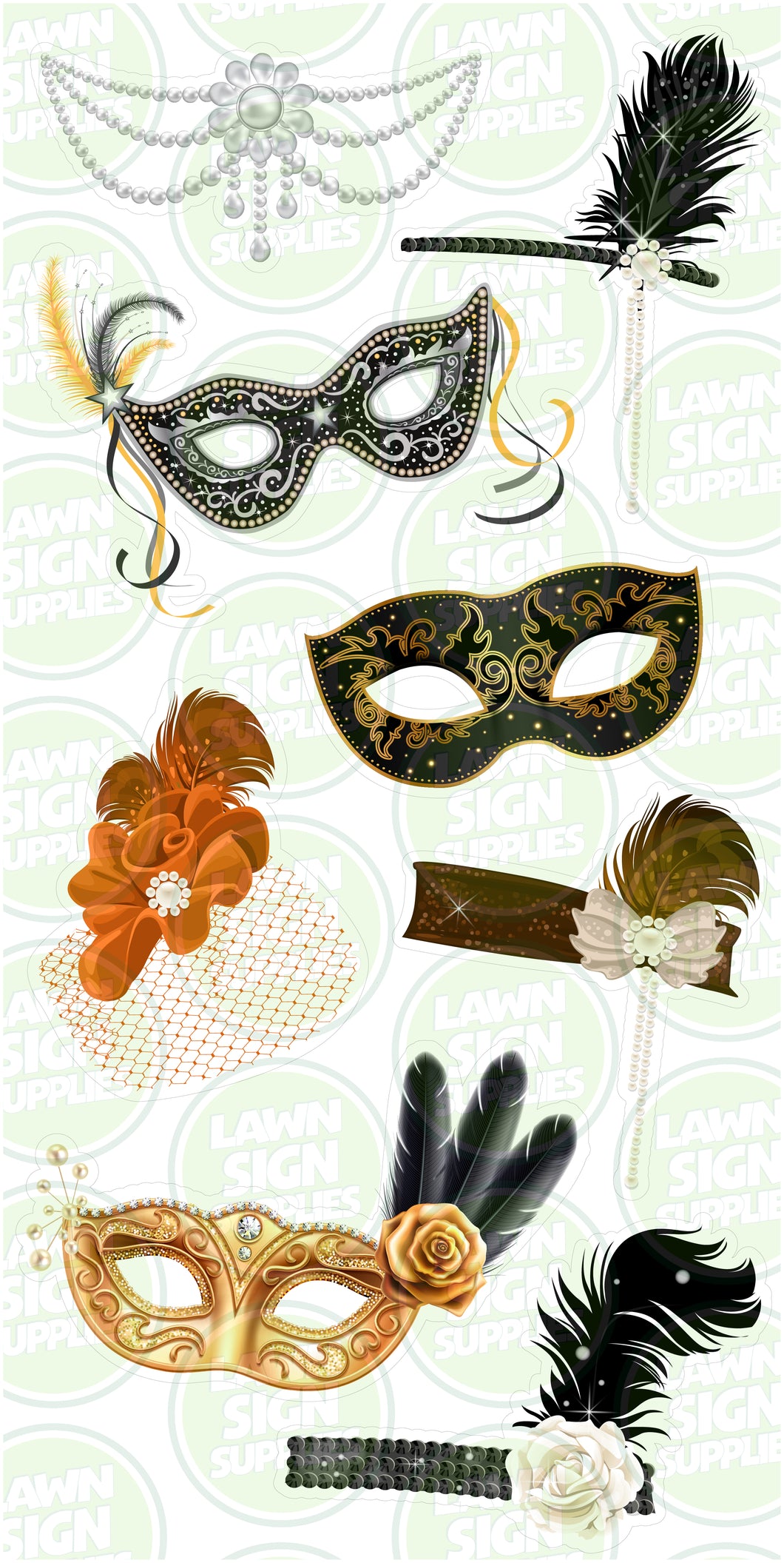 PEARLS, FEATHERS & MASKS