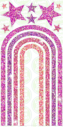 RAINBOW ARCH (EXTRA LARGE) - PINK GLITTERS