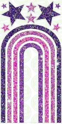 RAINBOW ARCH (EXTRA LARGE) - PURPLE GLITTERS