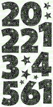 Load image into Gallery viewer, NUMBERS (60CM) - BLACK GLITTER SPARKLE
