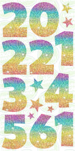 Load image into Gallery viewer, NUMBERS (60CM) - BRIGHT RAINBOW SPARKLE
