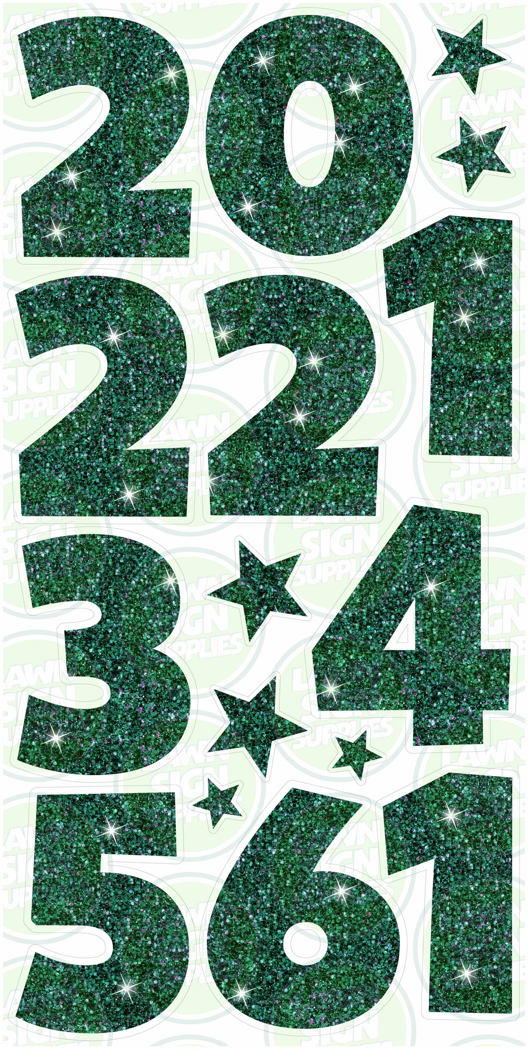 NUMBERS (60CM) - EVERGREEN SPARKLE