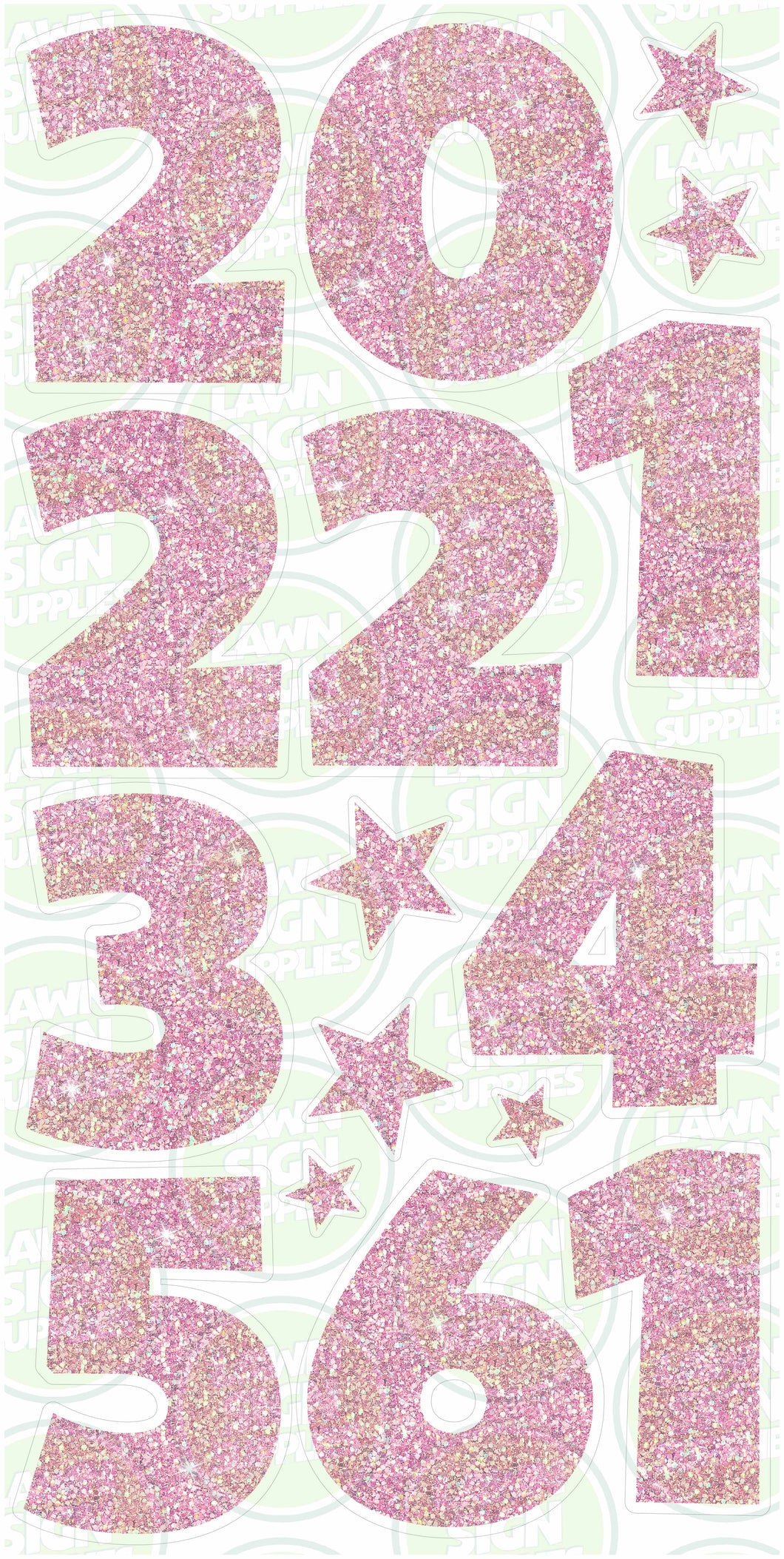 NUMBERS (60CM) - PINK SPARKLE
