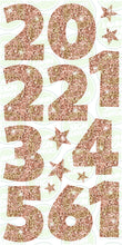 Load image into Gallery viewer, NUMBERS (60CM) - ROSE GOLD GLITTER SPARKLE
