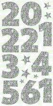 Load image into Gallery viewer, NUMBERS (60CM) - SILVER GLITTER SPARKLE
