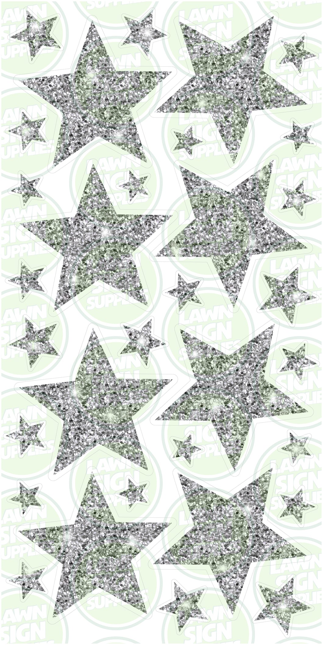 STARS - SILVER GLITTER SPARKLE